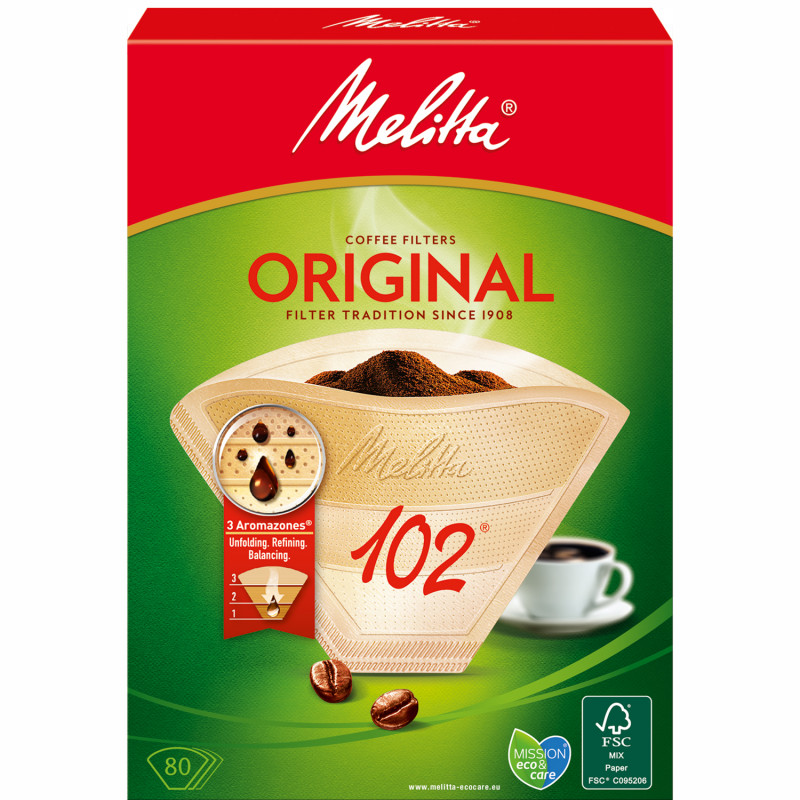 Produktbild för Kaffefilter 102 80pack (Obs 9st DFP)