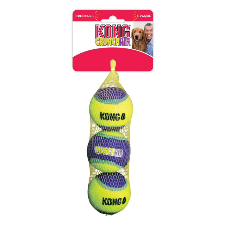 Produktbild för Hundleksak Kong Crunchair Medium 3p d=6,5cm