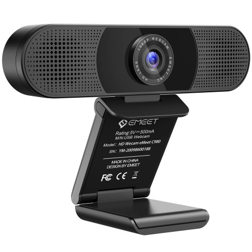 eMeet C980 Pro HD Webcam med 4st IA