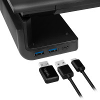 Miniatyr av produktbild för Monitorställ 63 cm med USB-hub 3-port