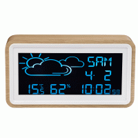 Miniatyr av produktbild för Väderstation med klocka och kalender