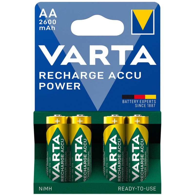 Produktbild för Laddningsbart batteri AA 2600 mAh 4-pack