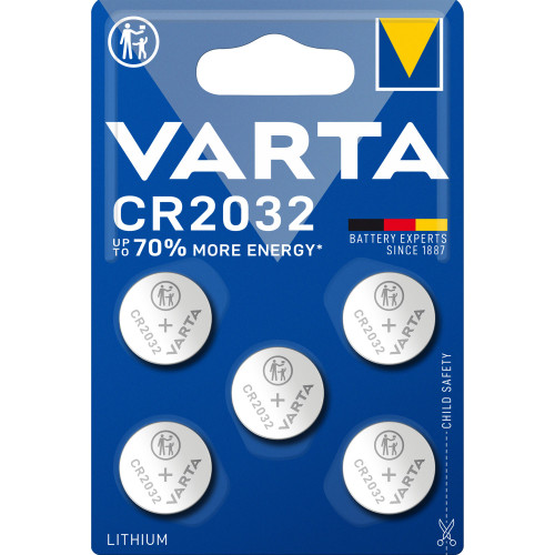 Varta CR2032 3V Lithium Knappcellsbatteri 5-pack