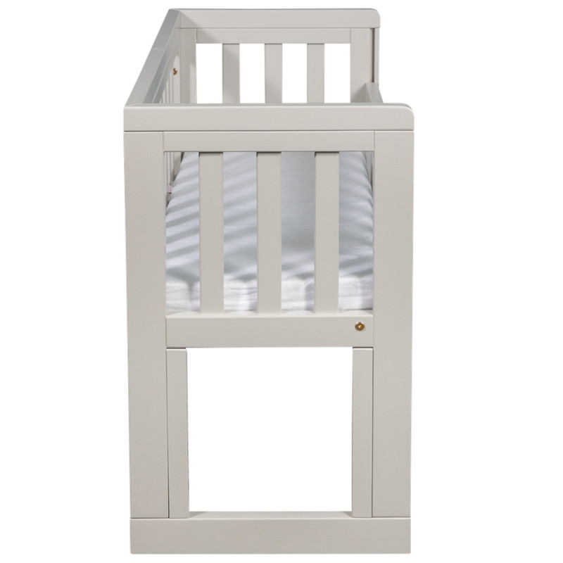 Produktbild för Bedside Crib Oslo Soft Grey