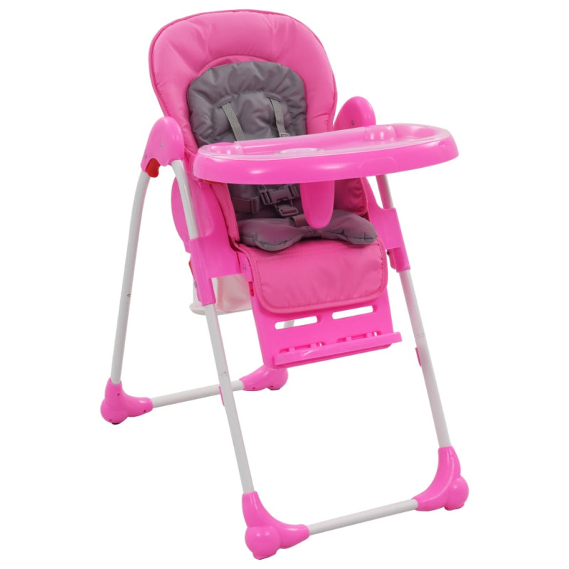 Produktbild för Barnstol rosa och grå