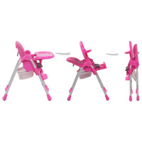Miniatyr av produktbild för Barnstol rosa och grå