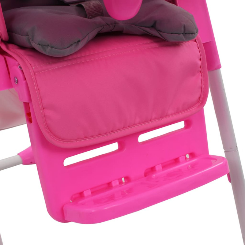 Produktbild för Barnstol rosa och grå