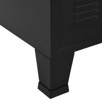 Miniatyr av produktbild för Industriellt förvaringsskåp svart 75x40x80 cm stål
