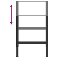 Produktbild för Ramar till arbetsbänk 2 st metall 55x(69-95,5) cm svart