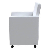Produktbild för Matstolar 6 st vit konstläder