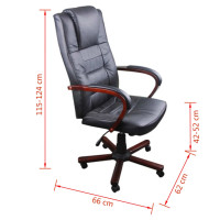 Produktbild för Lyxig kontorsstol svart
