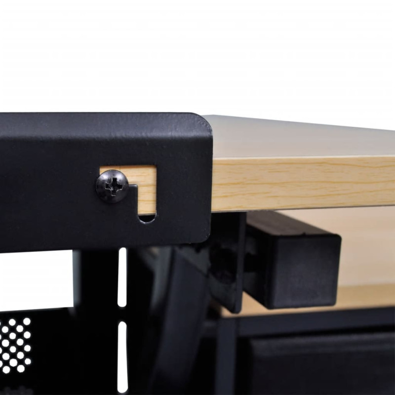 Produktbild för Vinklingsbart ritbord med 3 lådor och 1 pall