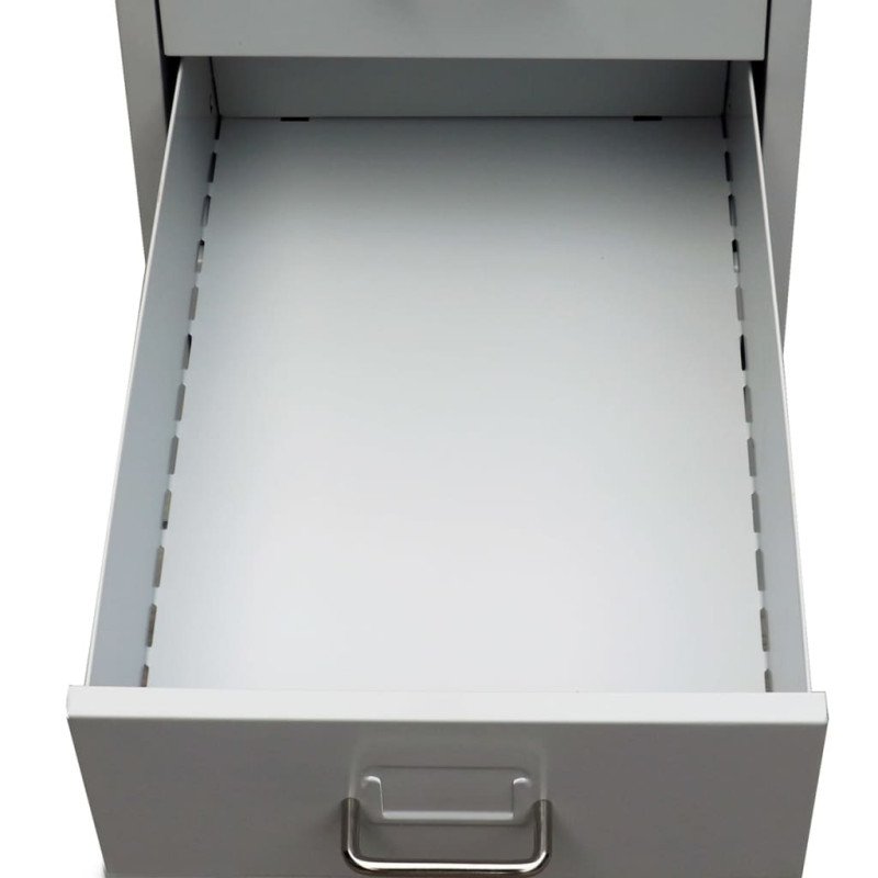 Produktbild för Arkivskåp med 5 lådor grå 68,5 cm stål