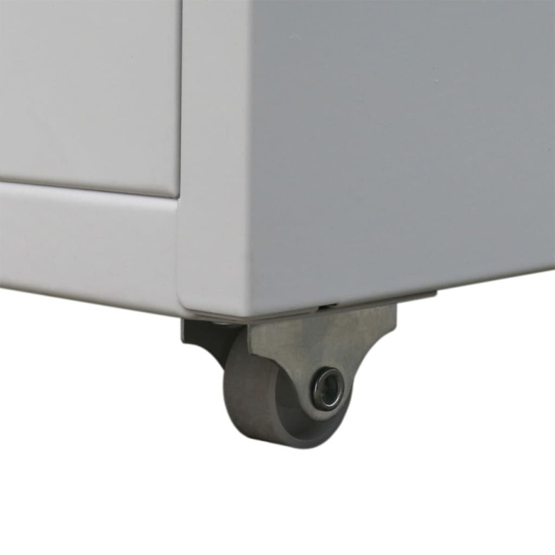 Produktbild för Arkivskåp med 5 lådor grå 68,5 cm stål