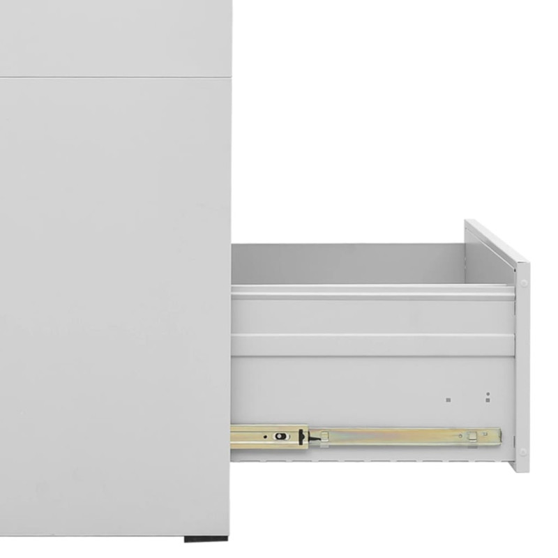 Produktbild för Dokumentskåp ljusgrå 46x62x102,5 cm stål