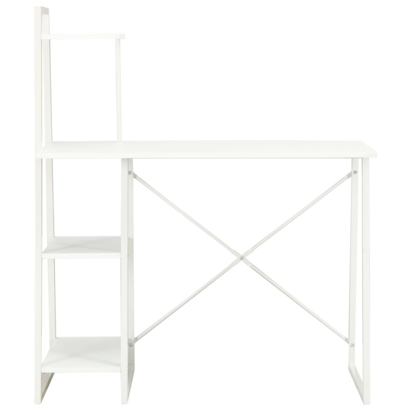 Produktbild för Skrivbord med hyllenhet vit 102x50x117 cm