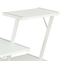 Miniatyr av produktbild för Skrivbord med hylla vit 116x50x93 cm