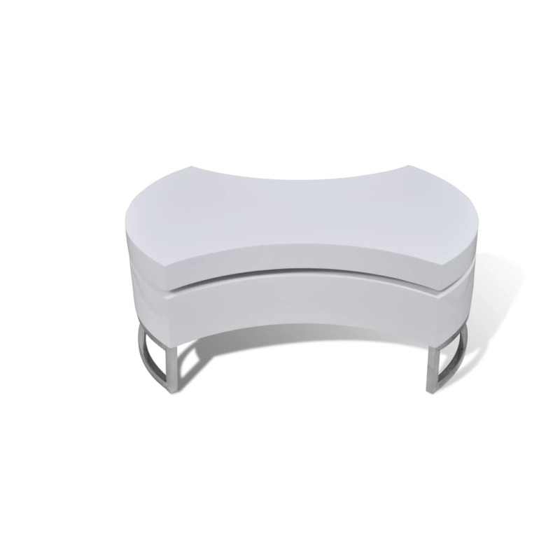 Produktbild för Soffbord justerbar form högglans vit