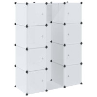 Produktbild för Modulär garderob 9 fack 109x36,5x143 cm vit