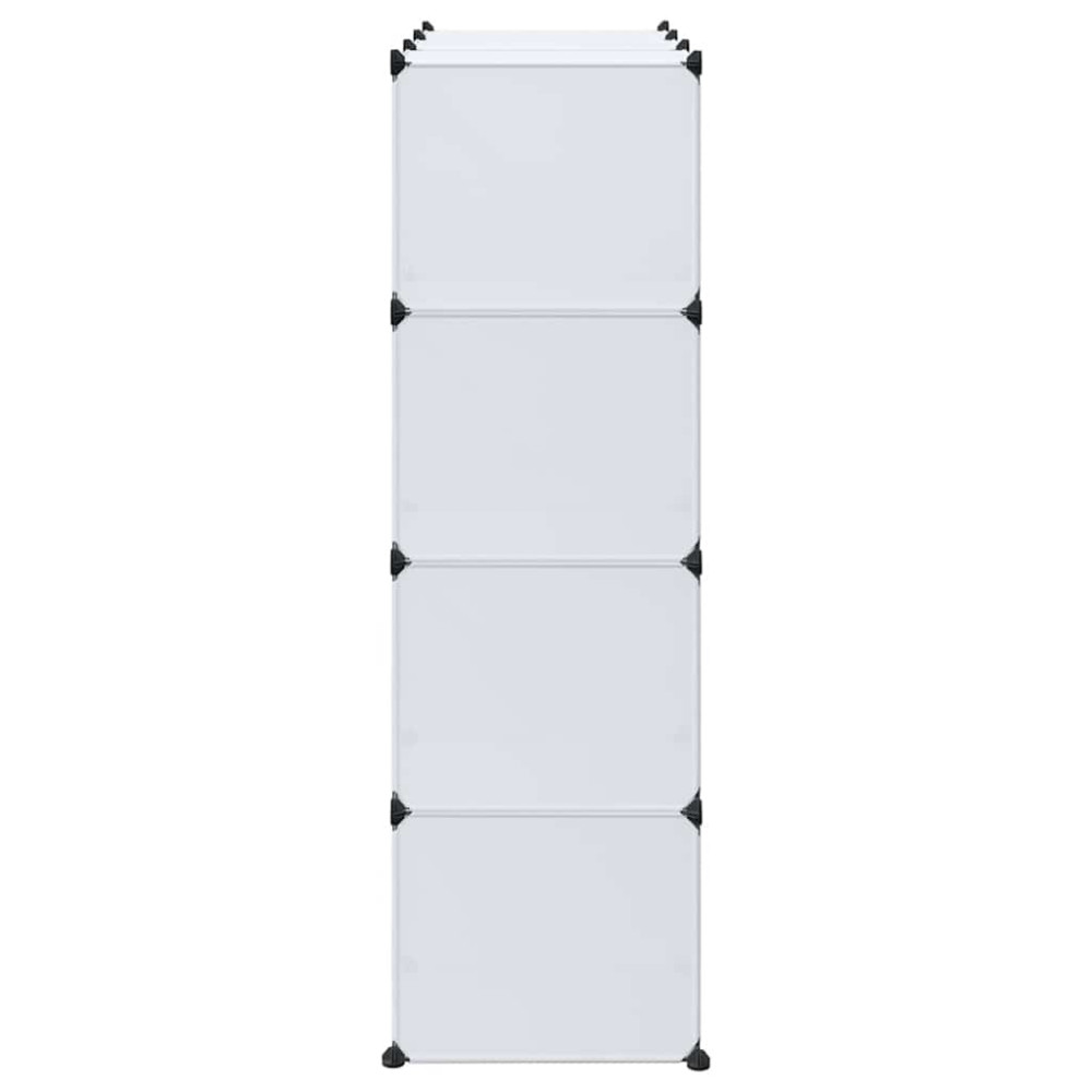 Produktbild för Modulär garderob 9 fack 109x36,5x143 cm vit