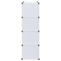 Produktbild för Modulär garderob 9 fack 109x36,5x143 cm vit