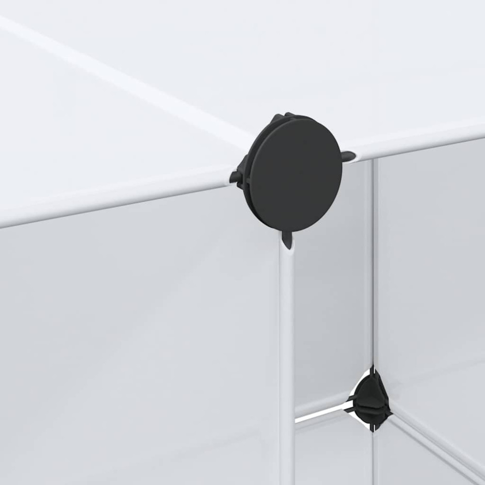 Produktbild för Modulär garderob 9 fack 109x36,5x143 cm vit
