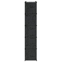 Produktbild för Förvaringsskåp med 14 utrymmen svart och vit 37x146x180,5 cm