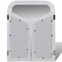 Miniatyr av produktbild för Sminkbord med 3-i-1 spegel och pall 2 lådor vit
