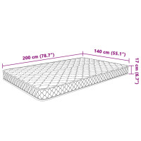 Produktbild för Memoryskummadrass  200 x 140 x 17 cm mjuk