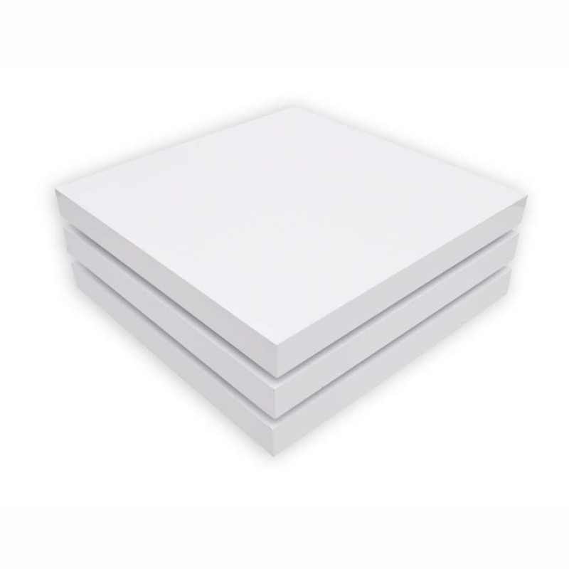 Produktbild för Soffbord 3 nivåer vit högglans