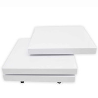 Miniatyr av produktbild för Soffbord 3 nivåer vit högglans