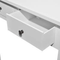 Miniatyr av produktbild för Avlastningsbord med två lådor vit