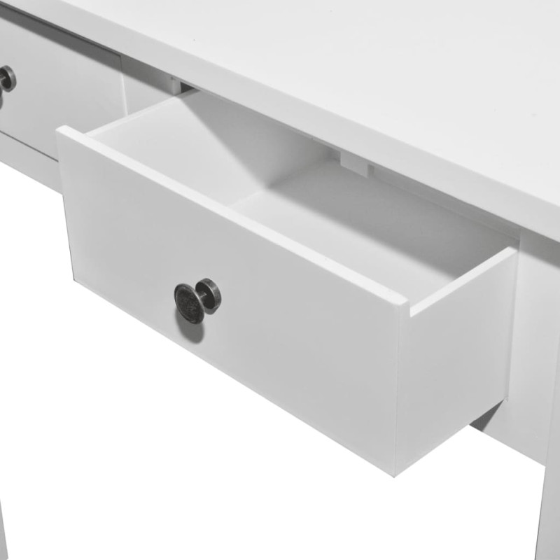 Produktbild för Avlastningsbord med två lådor vit