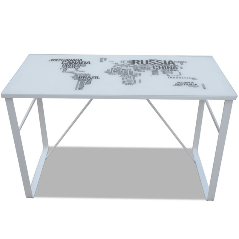 Produktbild för Skrivbord med världskarta 120 x 60 x 75 cm