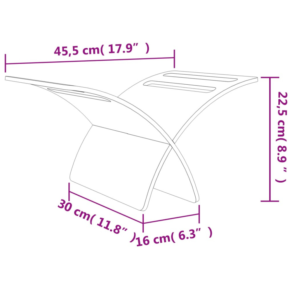 Produktbild för Tidningsställ trä vit