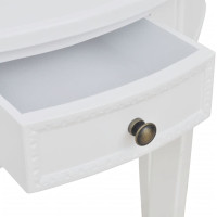 Miniatyr av produktbild för Konsolbord med låda halvrund vit