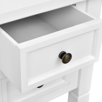 Miniatyr av produktbild för Skrivbord med 5 lådor vit