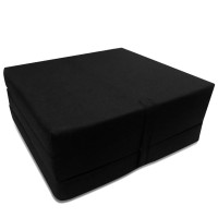 Miniatyr av produktbild för Tredelad skummadrass 190 x 70 x 9 cm svart