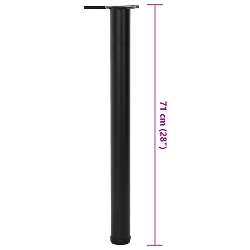 Produktbild för 4 Höjdjusterbara bordsben i svart 710 mm