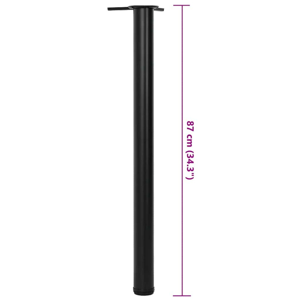 Produktbild för Höjdjusterbara bordsben 4 st 870 mm svart