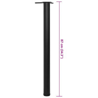 Produktbild för Höjdjusterbara bordsben 4 st 870 mm svart