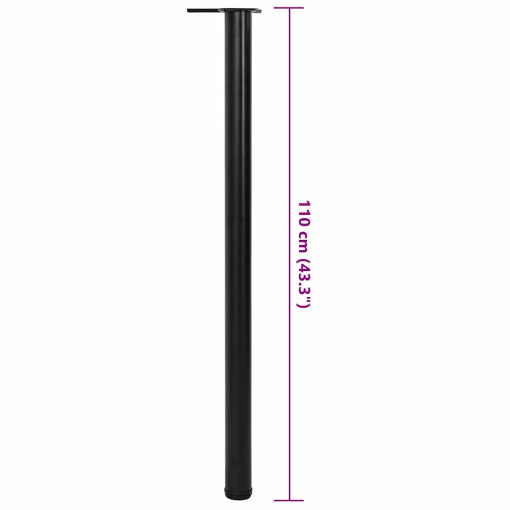 Produktbild för Höjdjusterbara bordsben 4 st 1100 mm svart