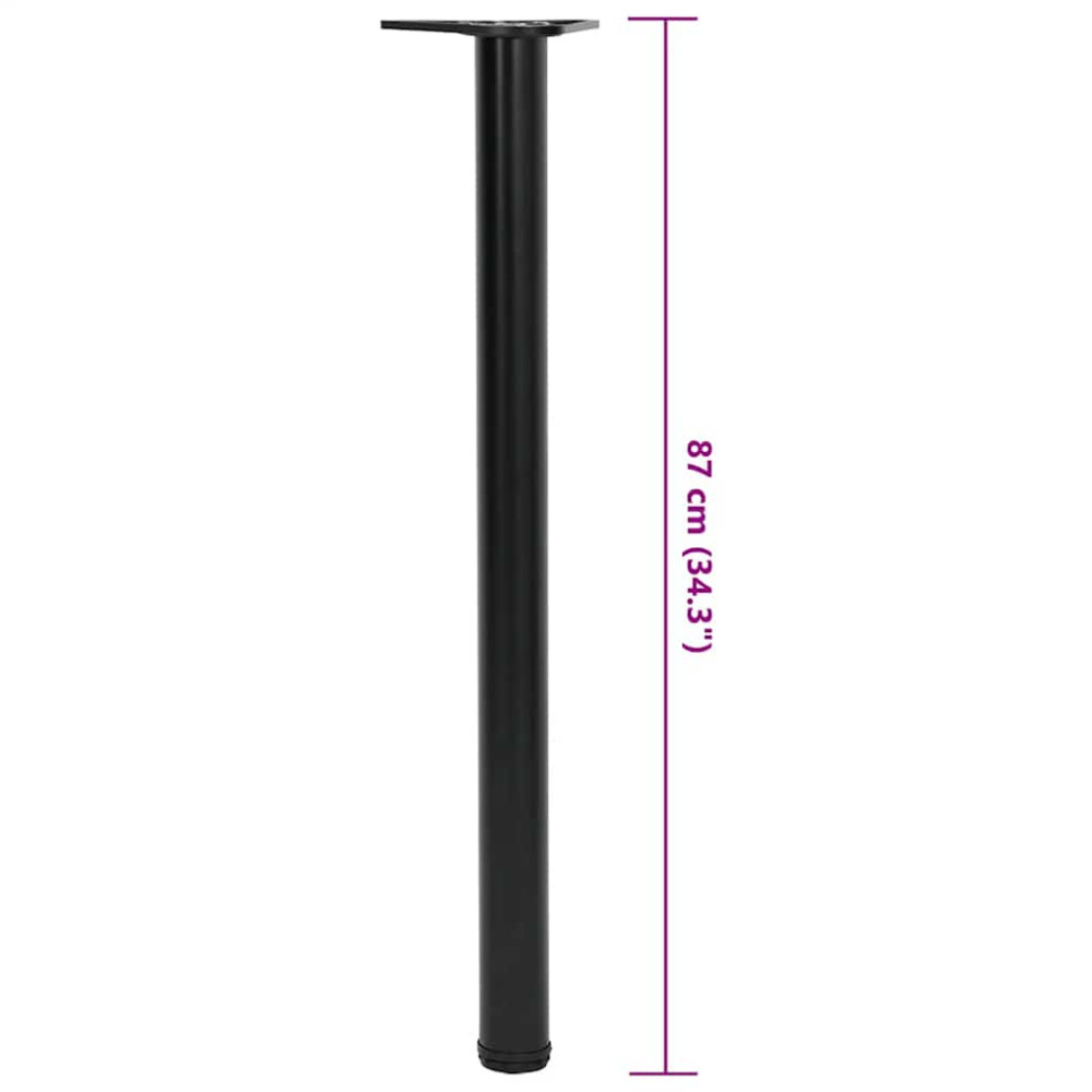 Produktbild för Höjdjusterbara bordsben 4 st 870 mm svart