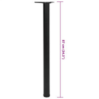 Produktbild för Höjdjusterbara bordsben 4 st 870 mm svart
