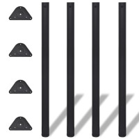 Miniatyr av produktbild för Höjdjusterbara bordsben 4 st svart 1100 mm