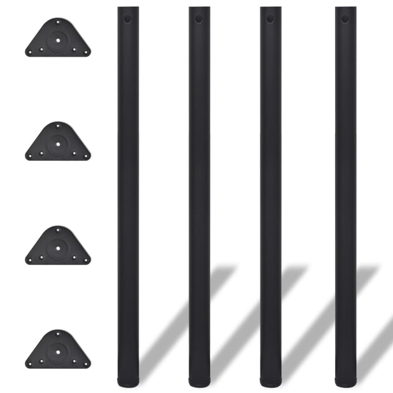 Produktbild för Höjdjusterbara bordsben 4 st svart 1100 mm