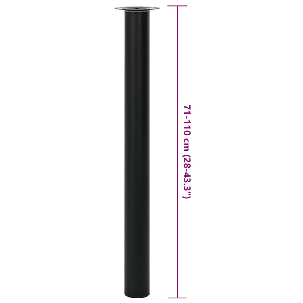 Produktbild för Justerbara bordsben 2 st 710 mm-1100 mm svart
