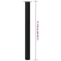 Produktbild för Justerbara bordsben 2 st 710 mm-1100 mm svart