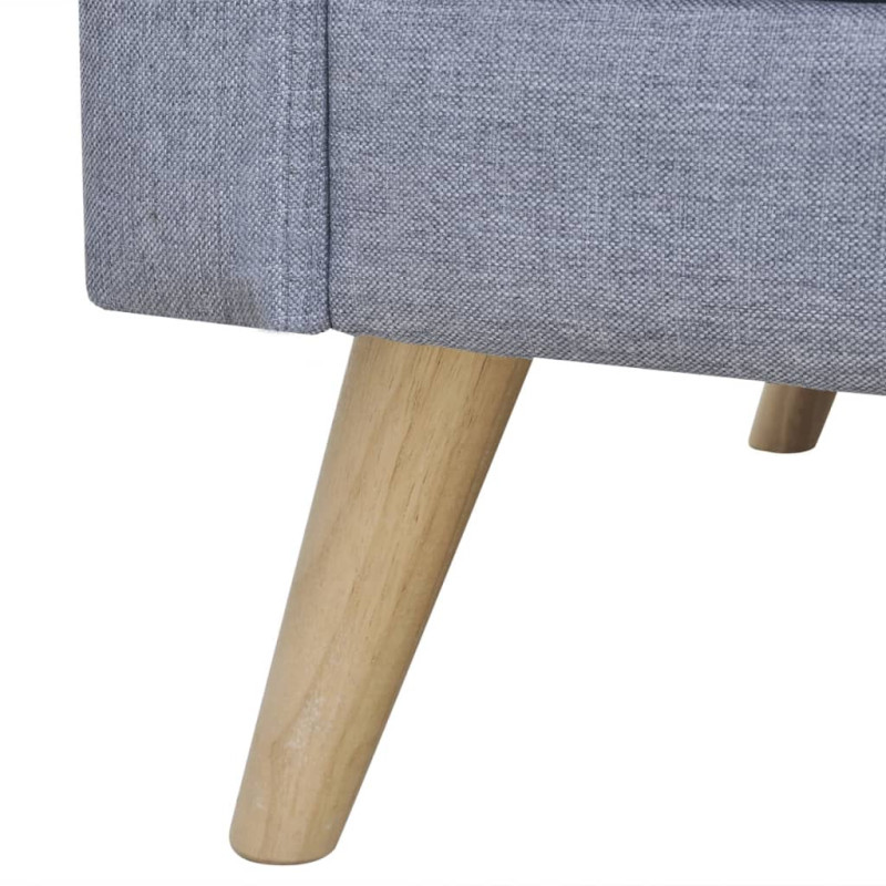 Produktbild för Soffa 2-sits tyg ljusgrå
