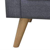 Produktbild för Soffa 3-sits tyg mörkgrå